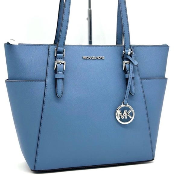 Michael Kors Handbags - Michael Kors Large Charlotte Tote Bag Denim Blue